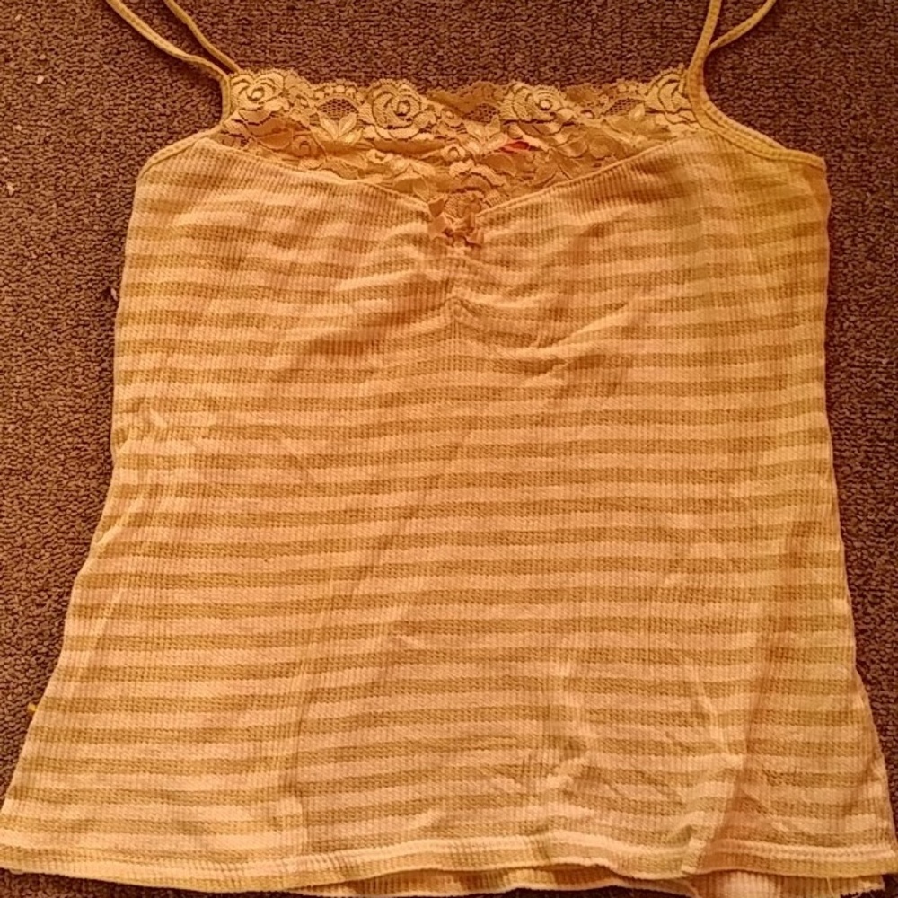 Tan Stripped Lola Tank